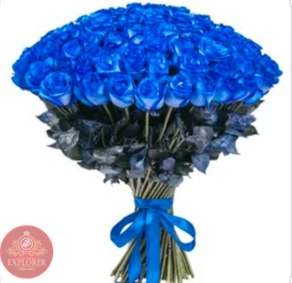 Роза синяя, 60 см